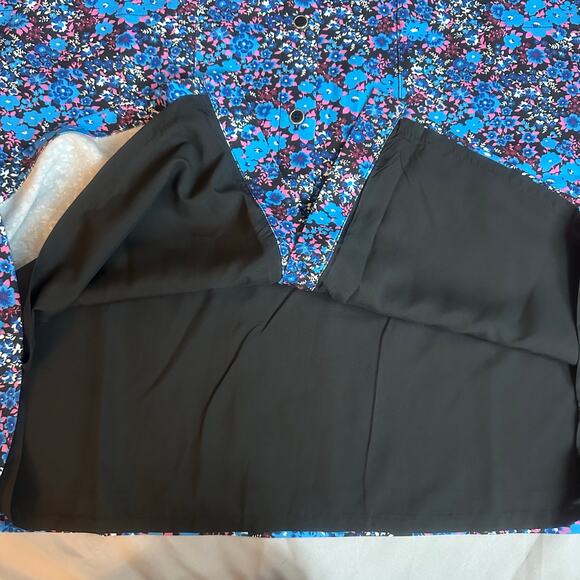 Joelle Blue/Pink, Floral Print, Long Sleeve, Button Up, Shirt Dress NWT- L - Picture 7 of 9